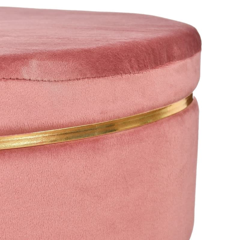 Shadowkart Pouffes Bench Sitting Stool for Living Room Patio Kitchen Bench Puffy Wooden Mudda Ottoman Stools Poof Footstool Pouf for Office Home Decor, 64x33x45 cm