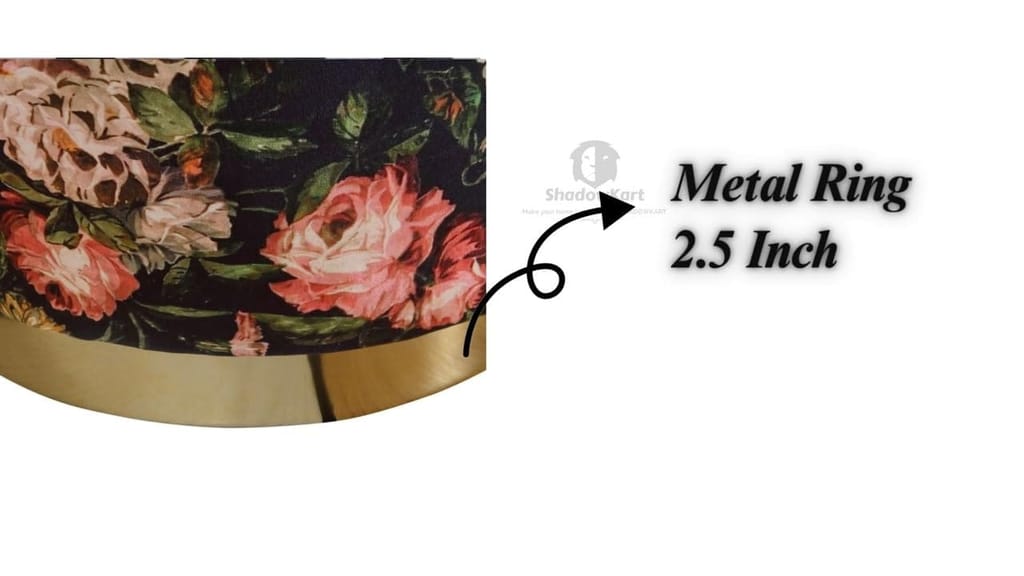 Shadowkart Ottoman Stool for Living Room | Metal Pouffes for Sitting Printed Ottoman | Foot Rest Wooden Ottoman Foot stools | Make up Dressing Side Table, Metal Combo 17 Inch Height