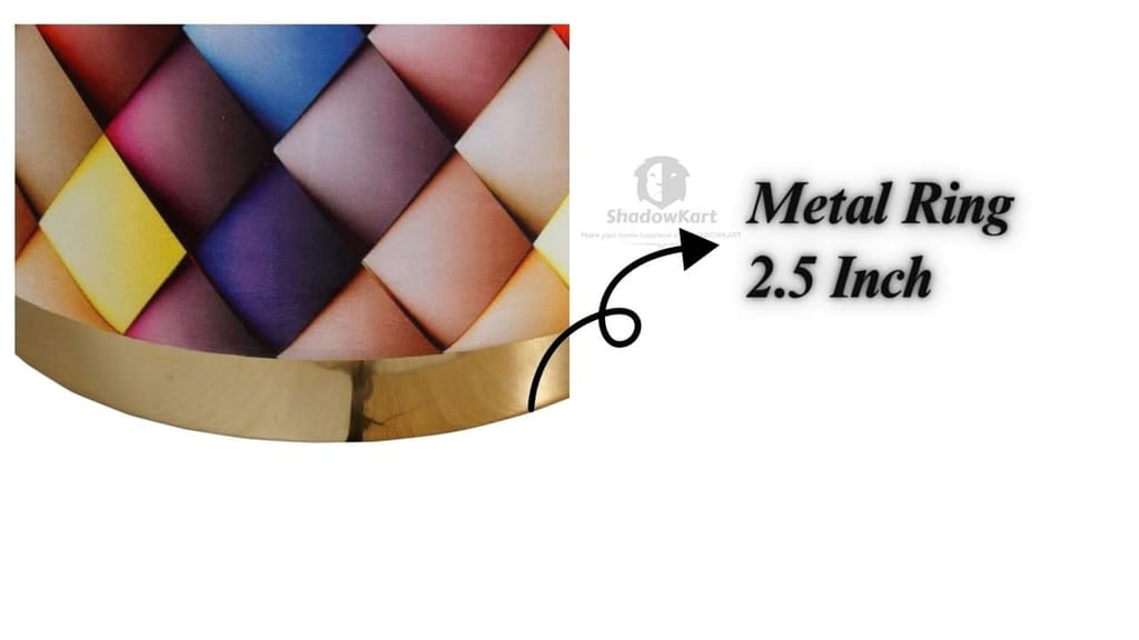 Shadowkart Ottoman Stool for Living Room | Metal Pouffes for Sitting Printed Ottoman | Foot Rest Wooden Ottoman Foot stools | Make up Dressing Side Table, Metal Combo 17 Inch Height