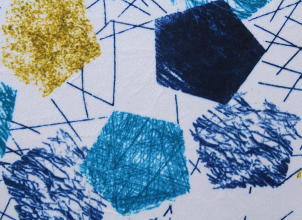 Shadowkart Ottoman Stool for Living Room | Metal Pouffes for Sitting Printed Ottoman | Foot Rest Wooden Ottoman Foot stools | Make up Dressing Side Table, 17 Inch Height