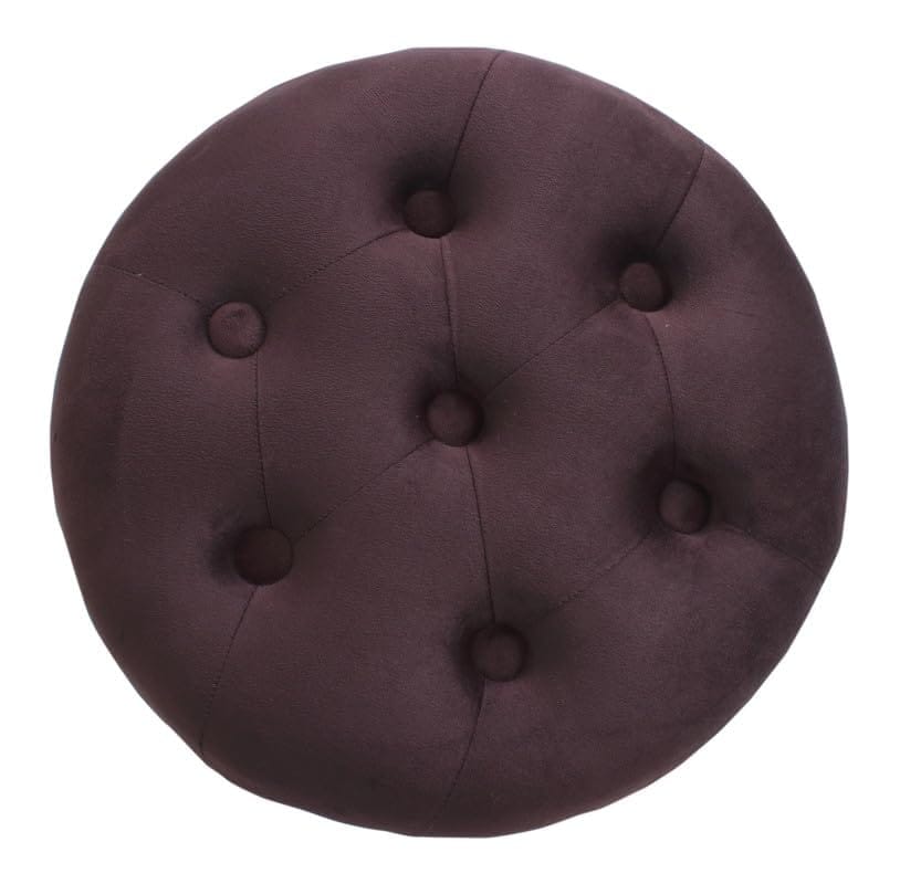 Shadowkart Pouffes Sitting Stool for Living Room, Make up Table Mudda Puffy Wooden Ottoman Stools, Pouffe Footstool, Pouf for Office Home Decoration & Dressing Table, 19x19x19 Inch, Pack of 2