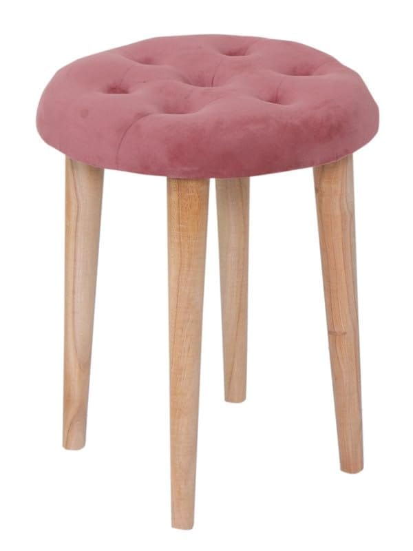 Shadowkart Pouffes Sitting Stool for Living Room, Make up Table Mudda Puffy Wooden Ottoman Stools, Pouffe Footstool, Pouf for Office Home Decoration & Dressing Table, 19x19x19 Inch, Pack of 2