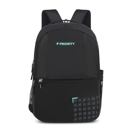 Priority 19 Inch Polyester Laptop Backpack For Unisex | Travel Backpack for Men & Women (Black)