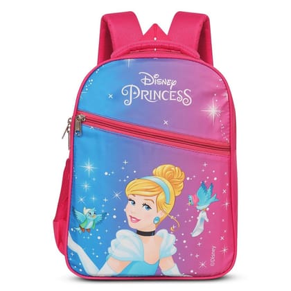 Priority Disney Princess Cinderella Printed Polyester School Backpack For Kids | Specially School Bag For Girls | 4..5 to 7 Years (14 Inch | Small | Turquoise Blue)