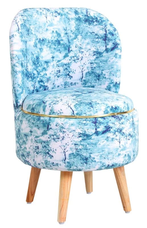 Shadowkart Ottoman Pouffes Sitting Mudda Puffy Stool for Living Room Dressing Table Pouf Round Footstool for Home Decor, Printed,16x16x17 Inch