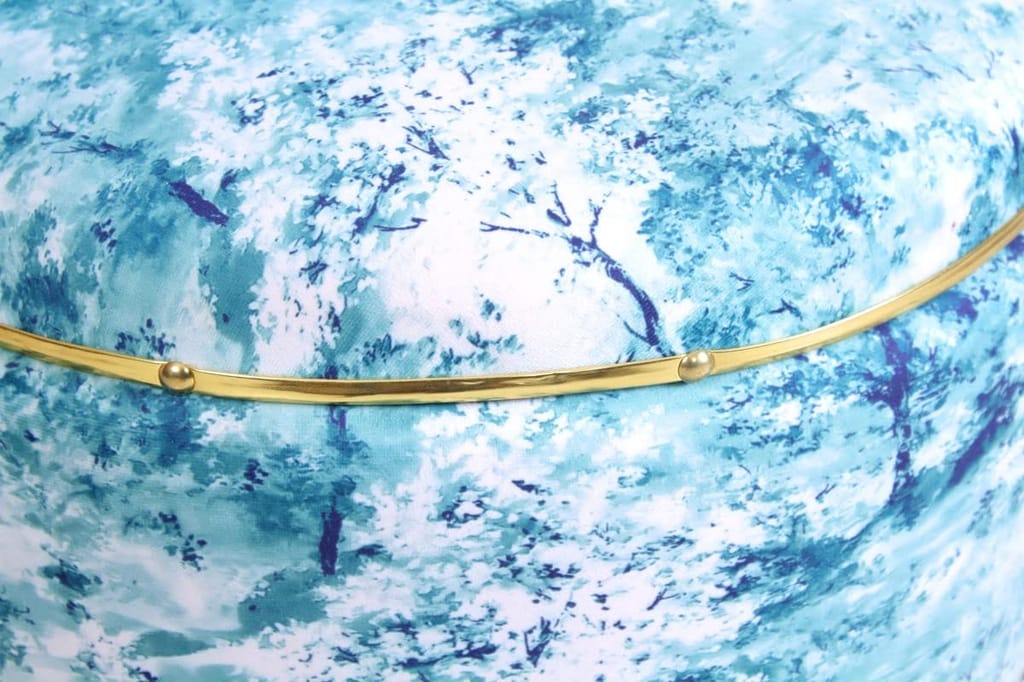 Shadowkart Ottoman Pouffes Sitting Mudda Puffy Stool for Living Room Dressing Table Pouf Round Footstool for Home Decor, Printed,16x16x17 Inch