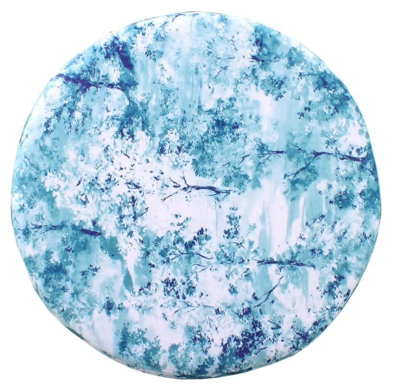 Shadowkart Ottoman Pouffes Sitting Mudda Puffy Stool for Living Room Dressing Table Pouf Round Footstool for Home Decor, Printed,16x16x17 Inch