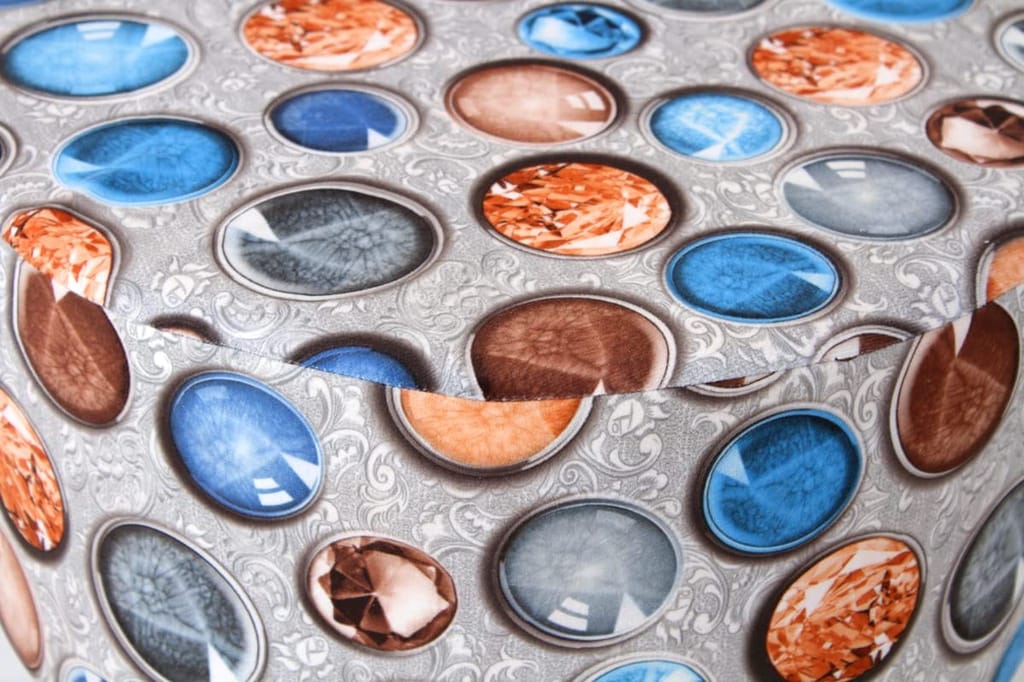 Shadowkart Ottoman Pouffes Sitting Mudda Puffy Stool for Living Room Dressing Table Pouf Round Footstool for Home Decor, Printed,16x16x17 Inch