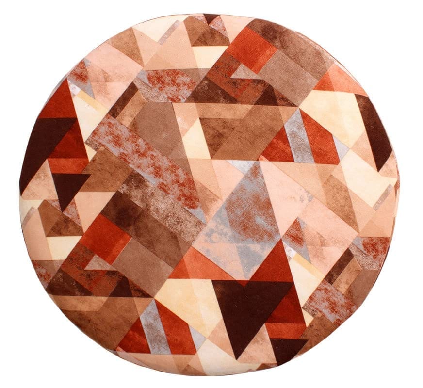 Shadowkart Ottoman Pouffes Sitting Mudda Puffy Stool for Living Room Dressing Table Pouf Round Footstool for Home Decor, Printed,16x16x17 Inch