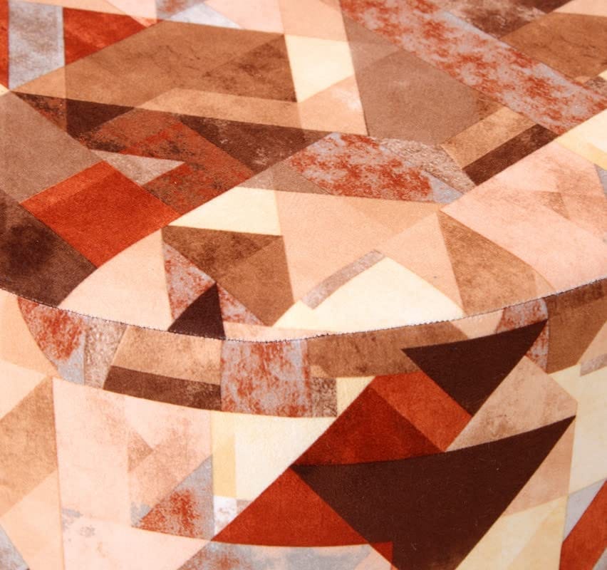 Shadowkart Ottoman Pouffes Sitting Mudda Puffy Stool for Living Room Dressing Table Pouf Round Footstool for Home Decor, Printed,16x16x17 Inch