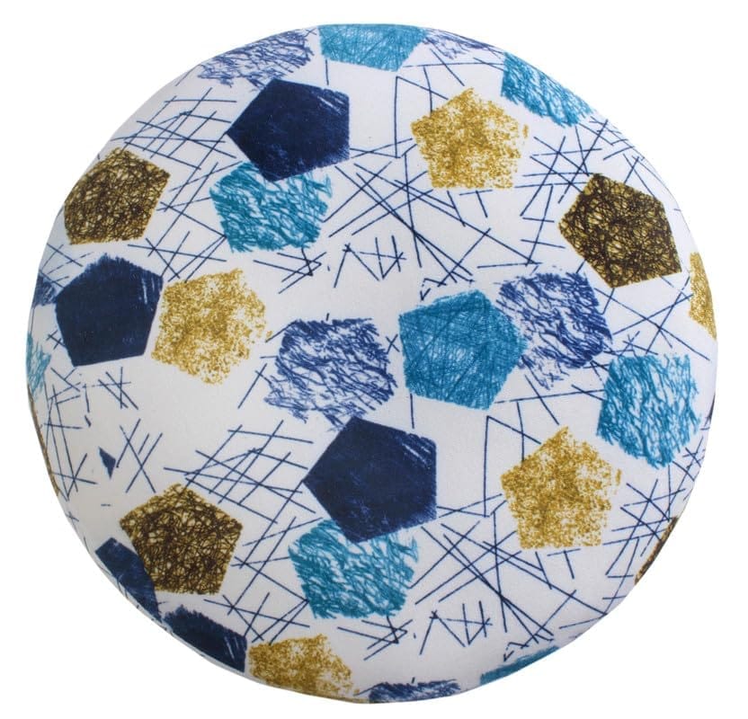 Shadowkart Ottoman Pouffes Sitting Mudda Puffy Stool for Living Room Dressing Table Pouf Round Footstool for Home Decor, Printed,16x16x17 Inch