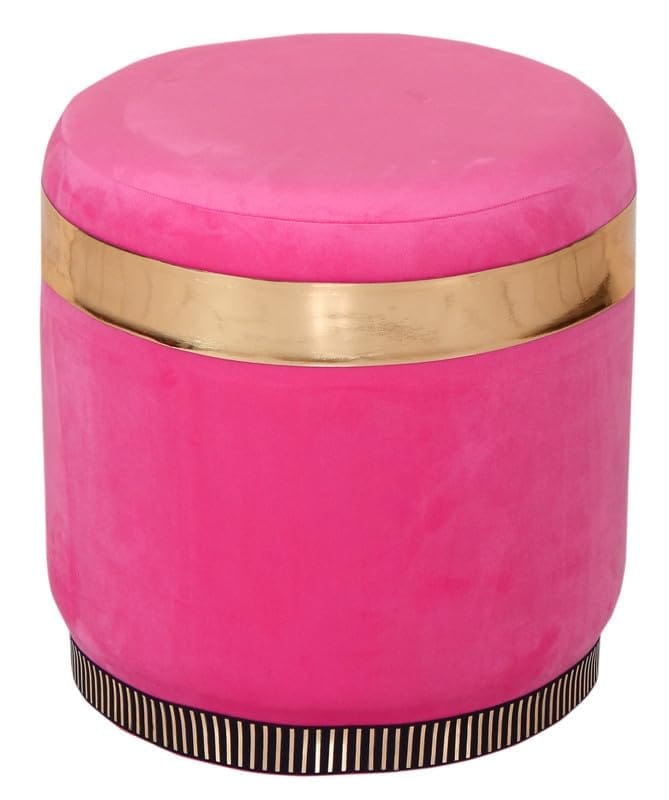 Shadowkart Pouffes Sitting Stool for Living Room, Mudda Puffy Wooden Ottoman Stools, Pouffe Footstool for Home Decoration Mudda for Dressing & Makeup Table, 16x18 Inch