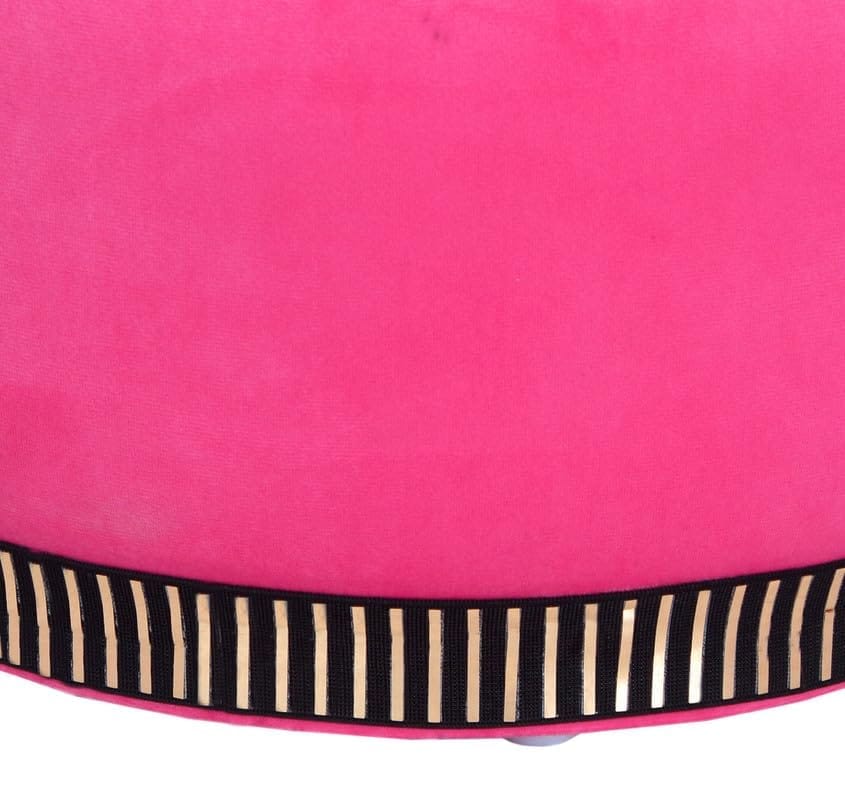 Shadowkart Pouffes Sitting Stool for Living Room, Mudda Puffy Wooden Ottoman Stools, Pouffe Footstool for Home Decoration Mudda for Dressing & Makeup Table, 16x18 Inch