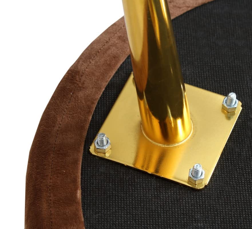 Shadowkart Ottoman Pouffes Sitting Mudda Puffies Stool for Living Room Pouf Dressing Table Puffy Footstool for Office or Home Decoration, Holland Velvet Fabric, Metal Leg, 16x16x17 Inch