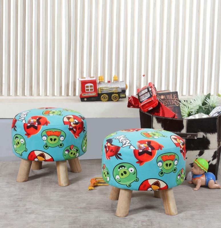 ShadowKart Ottoman Kids pouffe Stool for Small Baby Chair Study Stool for Kids Playing Products for Little Baby Stepstool Dining Chair stools for Feeding Kids Cartoon Bedroom Chair,14x14x11 Inch