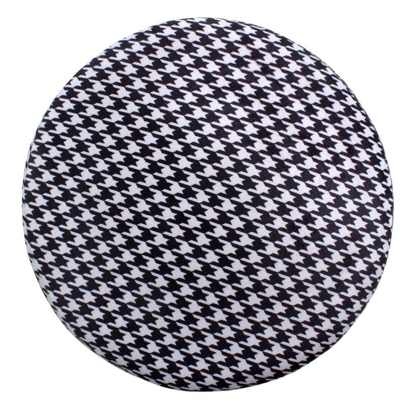 ShadowKart Ottoman Pouffes Sitting Mudda Puffy Stool for Living Room Dressing Table Pouf Round Footstool for Home Decor, Printed,16x16x17 Inch