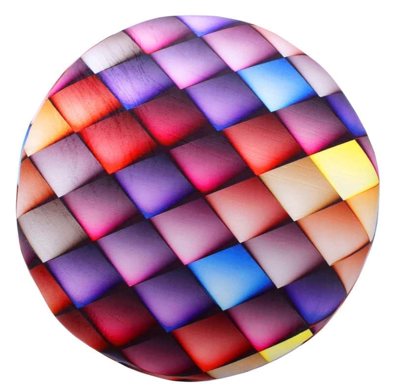 ShadowKart Ottoman Pouffes Sitting Mudda Puffy Stool for Living Room Dressing Table Pouf Round Footstool for Home Decor, Printed,Combo 16x16x17 Inch