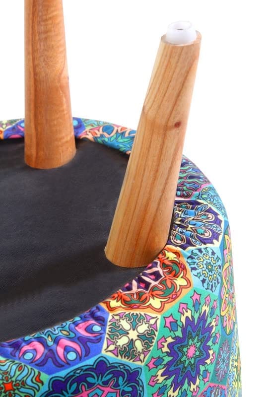 ShadowKart Ottoman Pouffes Sitting Mudda Puffy Stool for Living Room Dressing Table Pouf Round Footstool for Home Decor, Printed,Combo 16x16x17 Inch