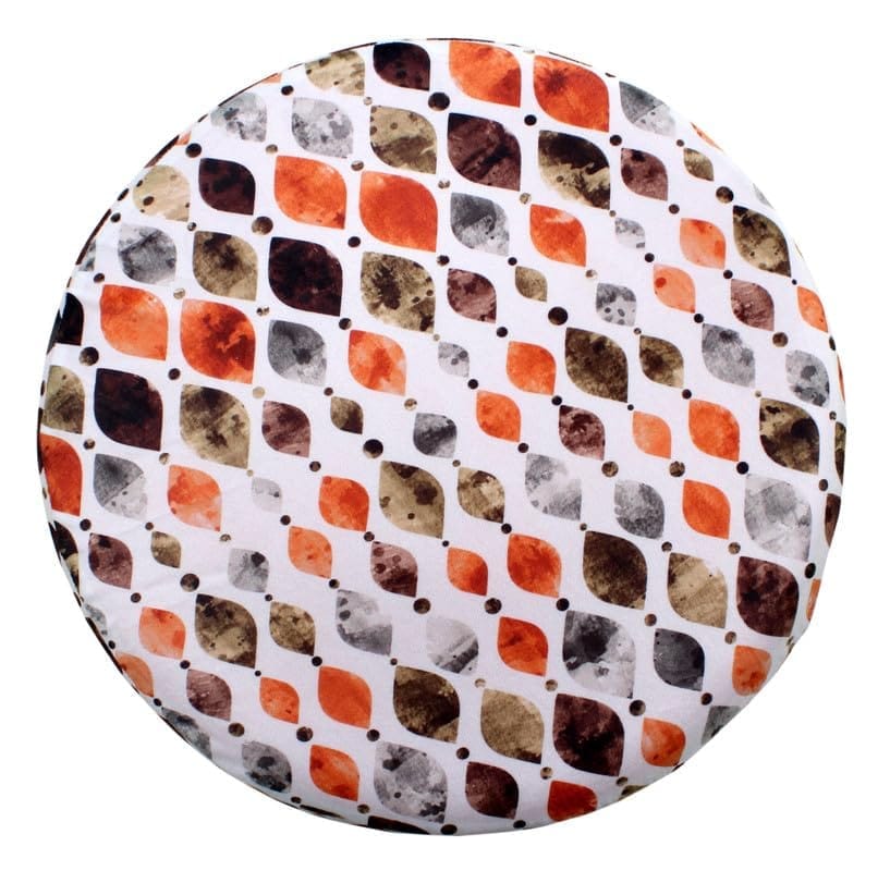 ShadowKart Ottoman Pouffes Sitting Mudda Puffy Stool for Living Room Dressing Table Pouf Round Footstool for Home Decor, Printed,16x16x17 Inch