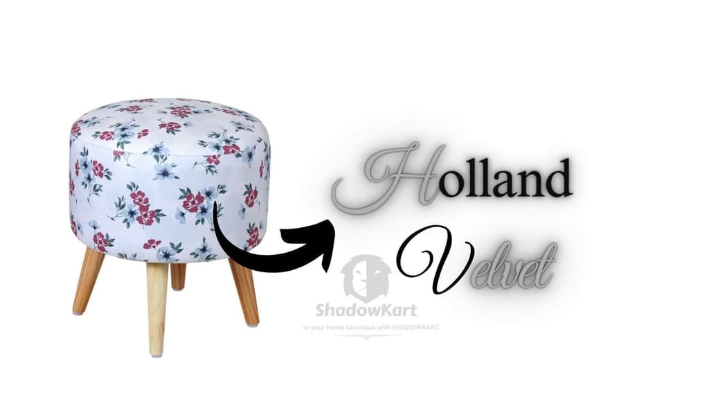 ShadowKart Ottoman Pouffes Sitting Mudda Puffy Stool for Living Room Dressing Table Pouf Round Footstool for Home Decor, Printed,Combo 16x16x17 Inch