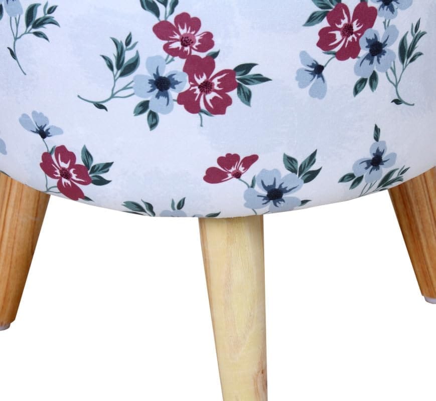 ShadowKart Ottoman Pouffes Sitting Mudda Puffy Stool for Living Room Dressing Table Pouf Round Footstool for Home Decor, Printed,Combo 16x16x17 Inch