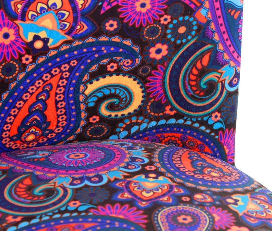 ShadowKart Ottoman Pouffes Sitting Mudda Puffy Stool for Living Room Dressing Table Pouf Round Footstool for Home Decor, Printed,18x18x32 Inch