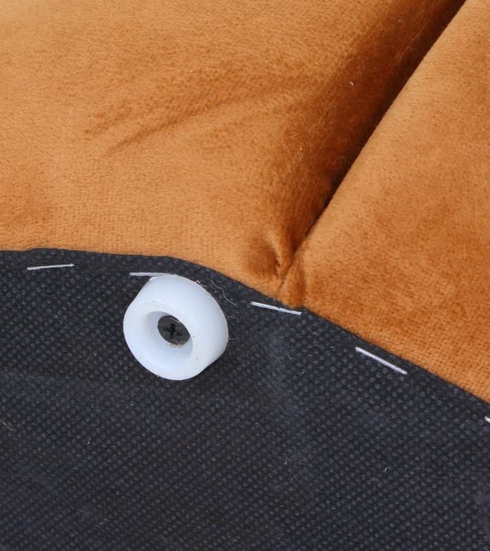 Shadowkart Pouffes Sitting Stool for Living Room Mudda Puffy Wooden Ottoman Stools Poof Footstool Dressing Table Pouf for Office Home Decor, 18x18x17 Inch