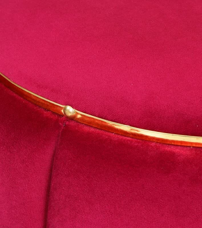 Shadowkart Pouffes Sitting Stool for Living Room Mudda Puffy Wooden Ottoman Stools Poof Footstool Dressing Table Pouf for Office Home Decor, 18x18x17 Inch