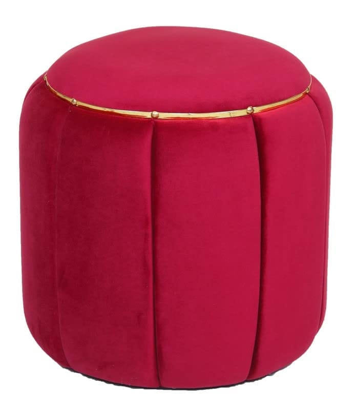 Shadowkart Pouffes Sitting Stool for Living Room Mudda Puffy Wooden Ottoman Stools Poof Footstool Dressing Table Pouf for Office Home Decor, 18x18x17 Inch