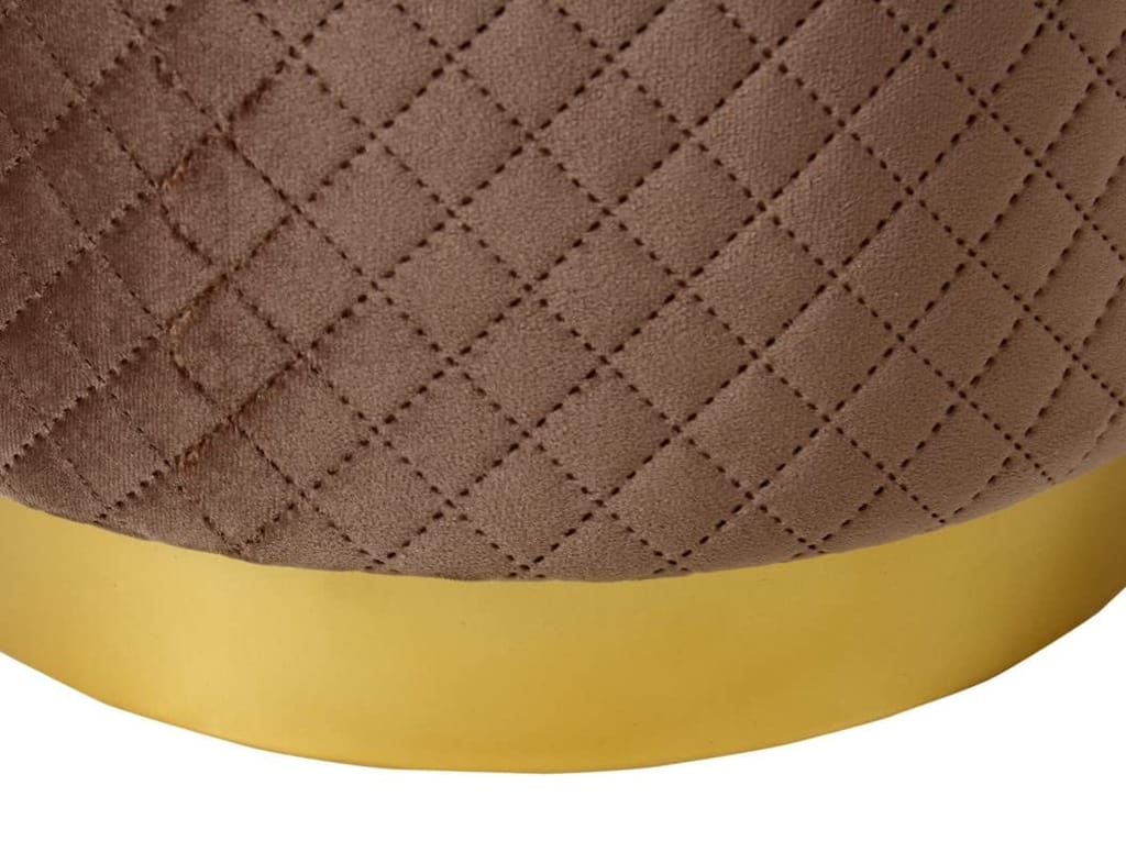 Shadowkart Ottoman Pouffes Sitting Mudda Puffy Stool for Living Room Dressing Table Pouf Round Footstool for Office Home Decor, Check Holland Velvet ,16x16x17 Inch