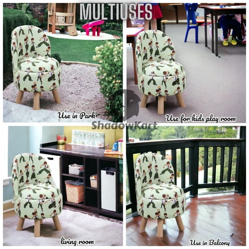 Shadowkart Ottoman Kids pouffe Stool for Small Baby Chair Study Stool for Kids Playing Products Little Baby Dining Chair for Feeding Kids Cartoon Bedroom Chair,14x14x26 Inch, Single Chair