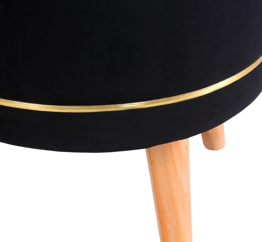 Shadowkart Pouffes Sitting Stool for Living Room, Mudda Puffy Wooden Ottoman Stools, Pouffe Footstool, Pouf for Office Home Decoration & Dressing Table, 16x16x18 Inch