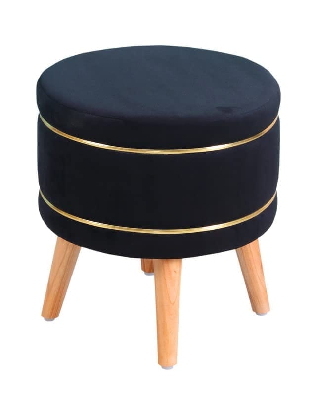 Shadowkart Pouffes Sitting Stool for Living Room, Mudda Puffy Wooden Ottoman Stools, Pouffe Footstool, Pouf for Office Home Decoration & Dressing Table, 16x16x18 Inch
