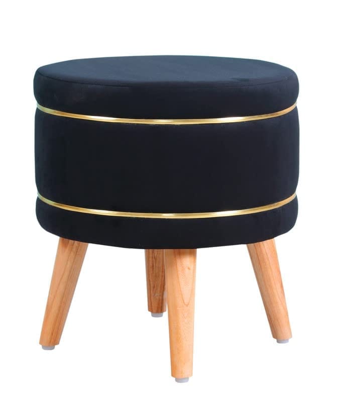 Shadowkart Pouffes Sitting Stool for Living Room, Mudda Puffy Wooden Ottoman Stools, Pouffe Footstool, Pouf for Office Home Decoration & Dressing Table, 16x16x18 Inch