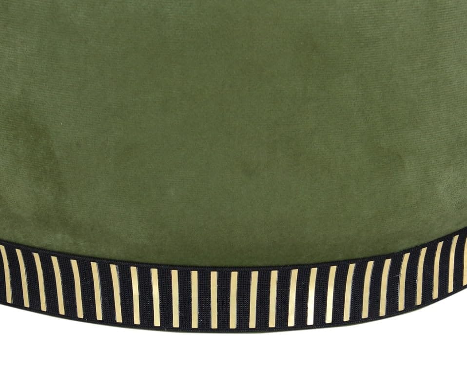 Shadowkart Pouffes Sitting Stool for Living Room, Make up Table Mudda Puffy Wooden Ottoman Stools, Pouffe Footstool for Home Decoration & Dressing Table, 16x16x18 Inch