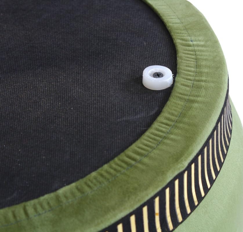 Shadowkart Pouffes Sitting Stool for Living Room, Make up Table Mudda Puffy Wooden Ottoman Stools, Pouffe Footstool for Home Decoration & Dressing Table, 16x16x18 Inch