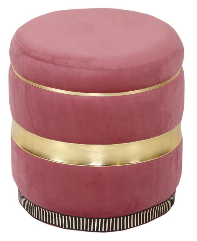 Shadowkart Pouffes Sitting Stool for Living Room, Make up Table Mudda Puffy Wooden Ottoman Stools, Pouffe Footstool for Room Decoration & Dressing Table, 16x16x18 Inch