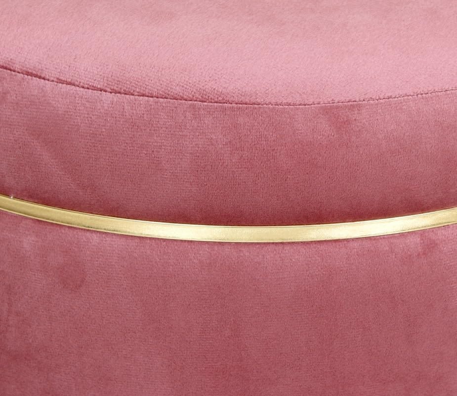 Shadowkart Pouffes Sitting Stool for Living Room, Make up Table Mudda Puffy Wooden Ottoman Stools, Pouffe Footstool for Room Decoration & Dressing Table, 16x16x18 Inch