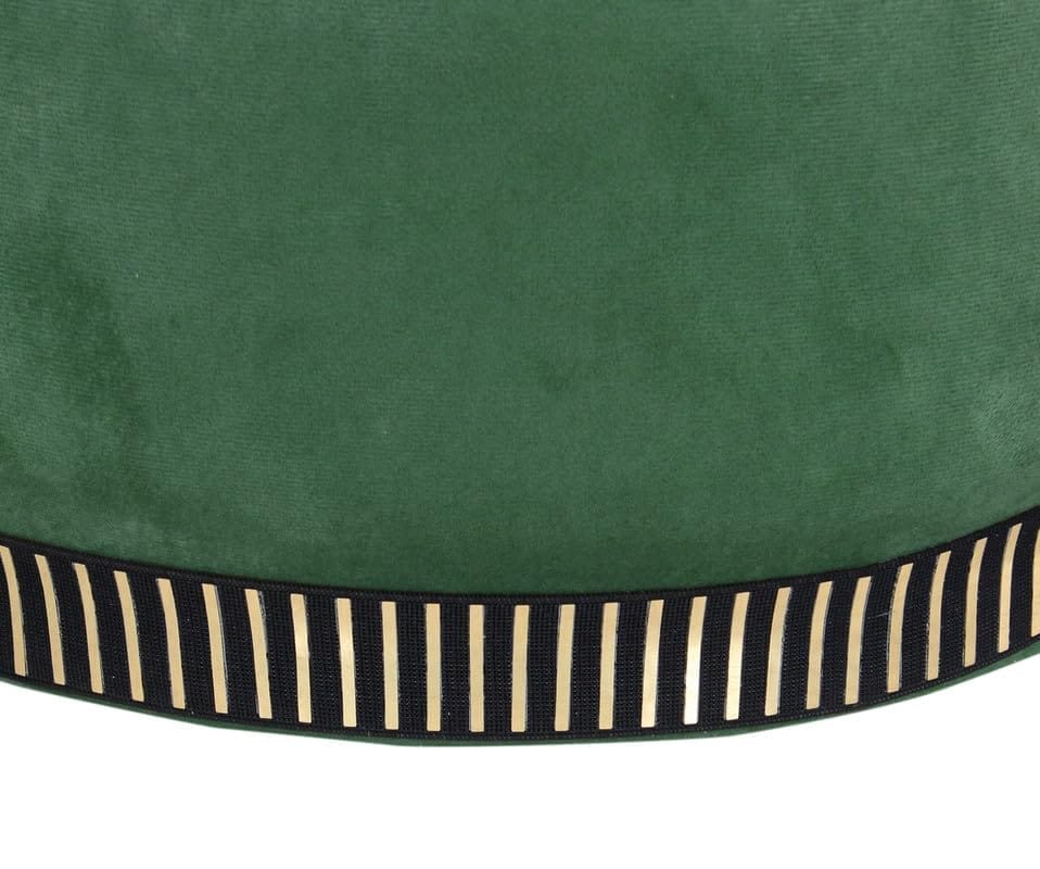 Shadowkart Pouffes Sitting Stool for Living Room, Make up Table Mudda Puffy Wooden Ottoman Stools, Pouffe Footstool for Room Decoration & Dressing Table, 16x16x18 Inch