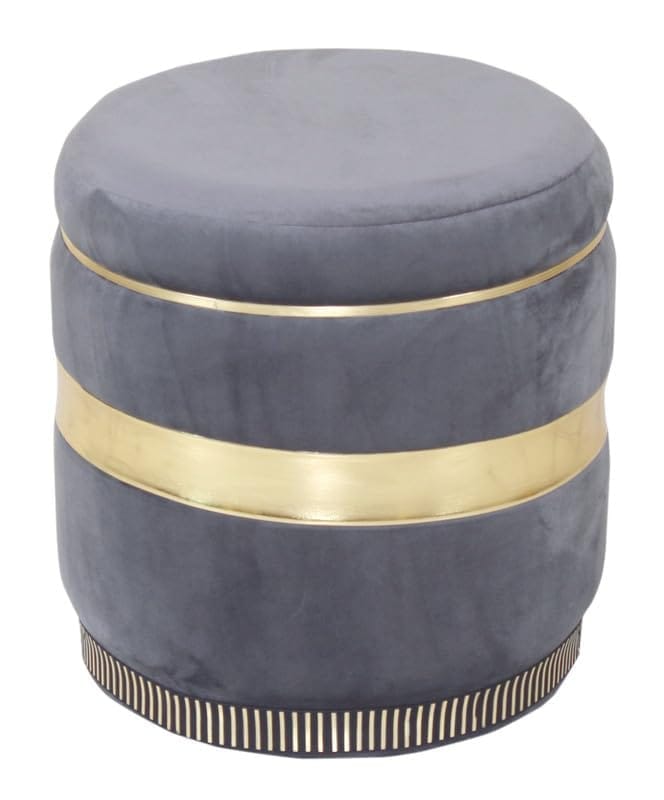 Shadowkart Pouffes Sitting Stool for Living Room, Make up Table Mudda Puffy Wooden Ottoman Stools, Pouffe Footstool for Room Decoration & Dressing Table, 16x16x18 Inch