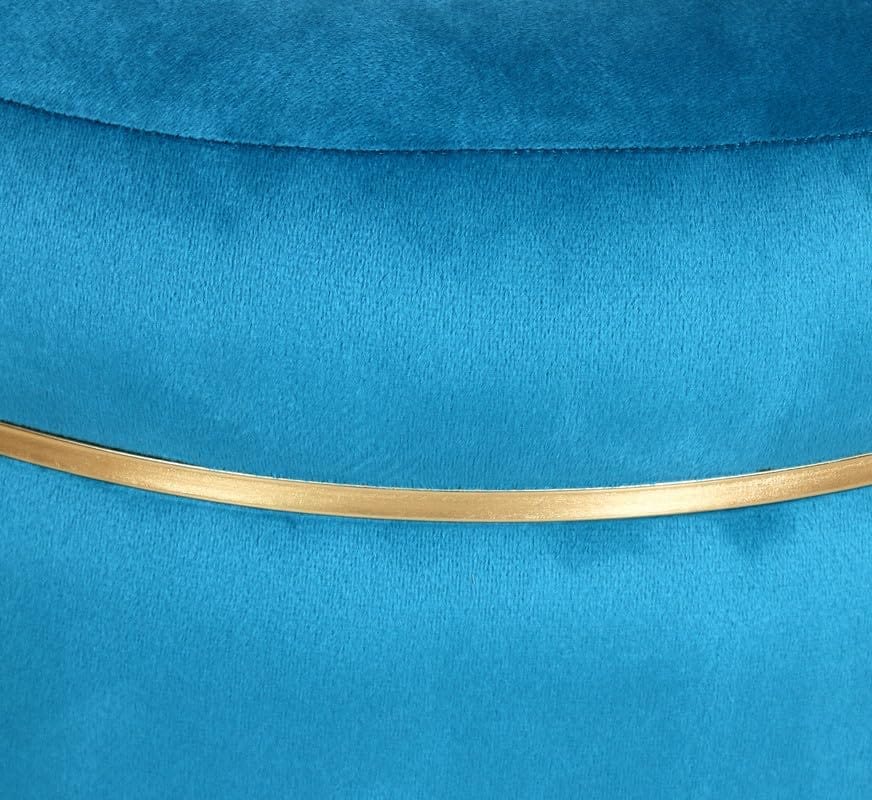 Shadowkart Pouffes Sitting Stool for Living Room, Make up Table Mudda Puffy Wooden Ottoman Stools, Pouffe Footstool, Poof for Room Decoration & Dressing Table, 16x18 Inch