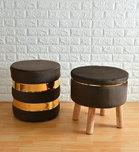 ShadowKart Ottoman Pouffes Stool for Living Room | Footrest Seat Pouf Puffy Foam Stool | Foot Stool Home Decoration