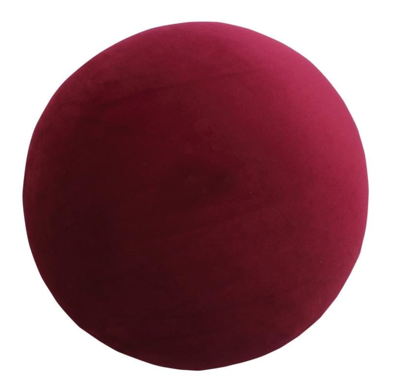 Shadowkart Pouffes Sitting Stool for Living Room, Make up Table Mudda Puffy Wooden Ottoman Stools, Pouffe Footstool, Poof for Room Decoration & Dressing Table, 16x11x14 Inch