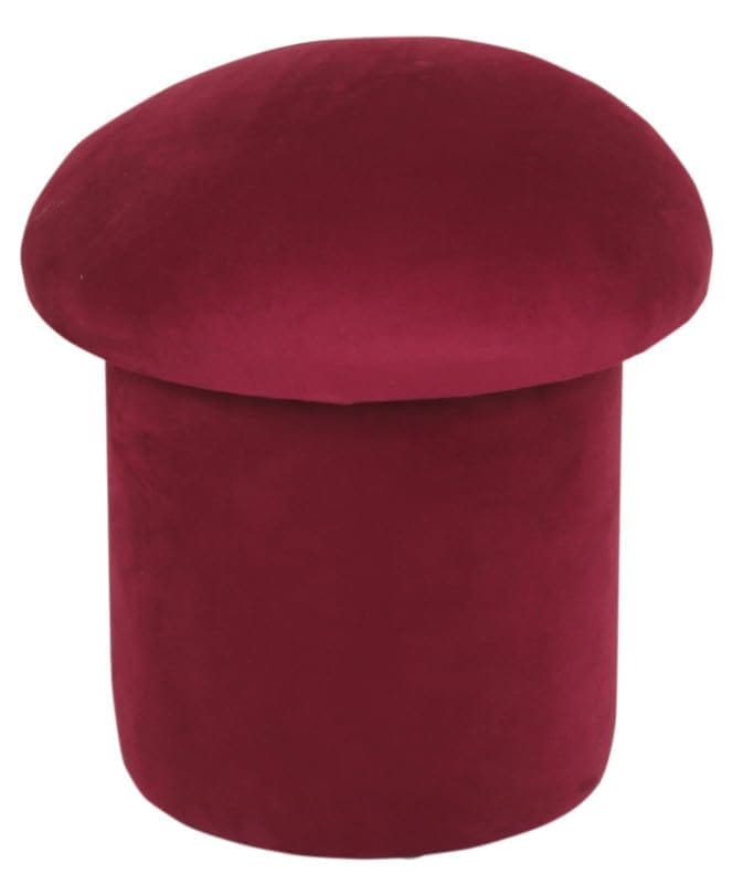 Shadowkart Pouffes Sitting Stool for Living Room, Make up Table Mudda Puffy Wooden Ottoman Stools, Pouffe Footstool, Poof for Room Decoration & Dressing Table, 16x11x14 Inch