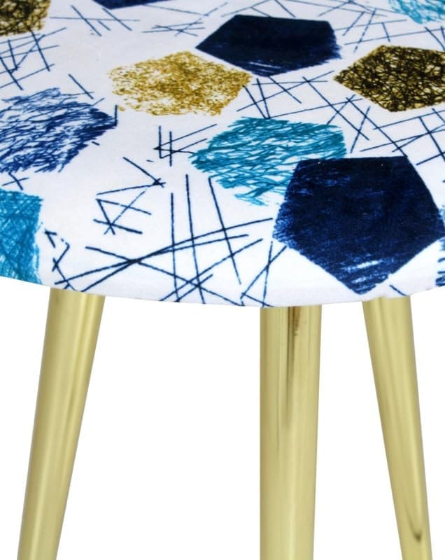 ShadowKart Ottoman Stool for Bedroom | Metal Pouffes for Sitting Ottoman | Foot Rest Wooden Ottoman Foot stools | Stool for Balcony | Make up Dressing Side Table, Metal Coffee Table 18x18x16 Inch