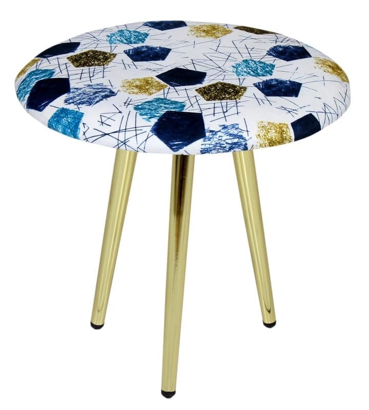 ShadowKart Ottoman Stool for Bedroom | Metal Pouffes for Sitting Ottoman | Foot Rest Wooden Ottoman Foot stools | Stool for Balcony | Make up Dressing Side Table, Metal Coffee Table 18x18x16 Inch