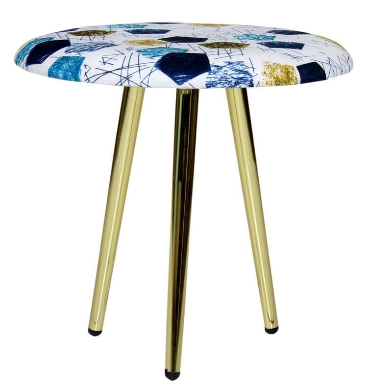 ShadowKart Ottoman Stool for Bedroom | Metal Pouffes for Sitting Ottoman | Foot Rest Wooden Ottoman Foot stools | Stool for Balcony | Make up Dressing Side Table, Metal Coffee Table 18x18x16 Inch