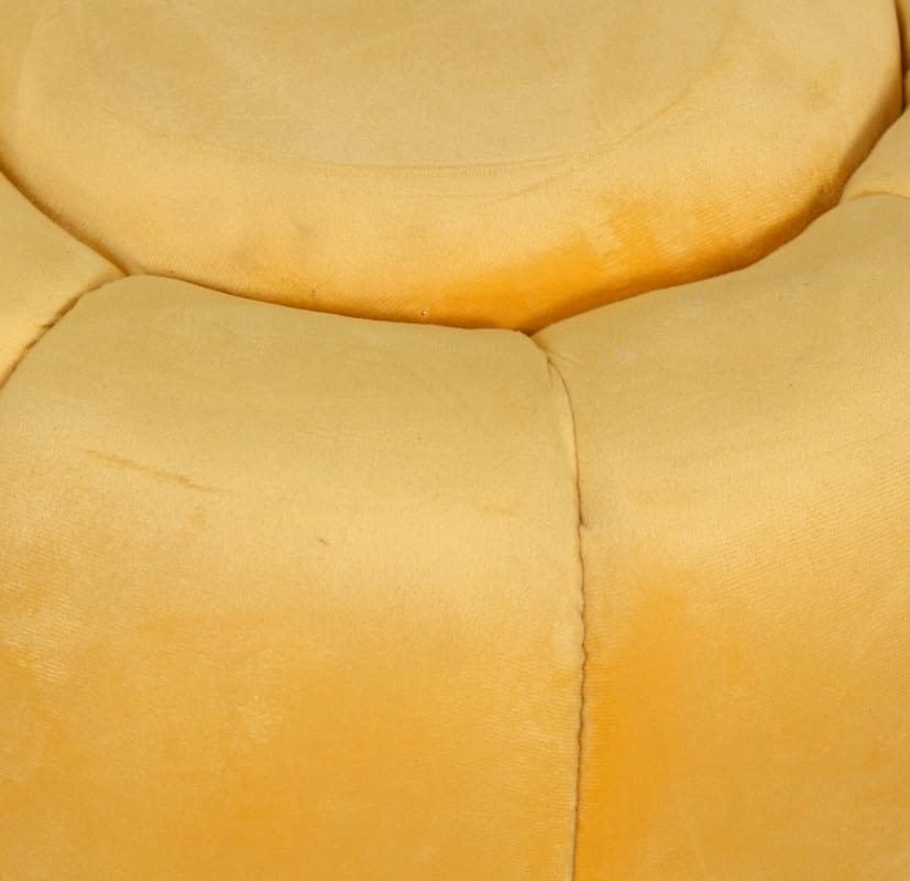 Shadowkart Pouffes Sitting Stool for Living Room, Make up Table Mudda Puffy Wooden Ottoman Stools, Pouffe Footstool, Poof for Room Decoration & Dressing Table, 19x16 Inch