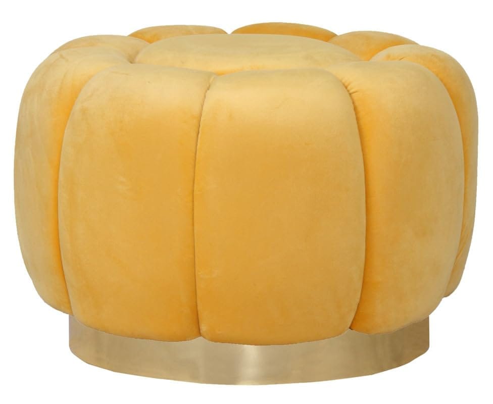 Shadowkart Pouffes Sitting Stool for Living Room, Make up Table Mudda Puffy Wooden Ottoman Stools, Pouffe Footstool, Poof for Room Decoration & Dressing Table, 19x16 Inch