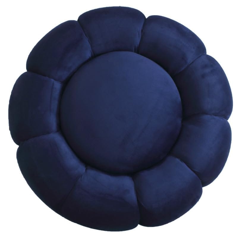 Shadowkart Pouffes Sitting Stool for Living Room, Make up Table Mudda Puffy Wooden Ottoman Stools, Pouffe Footstool, Poof for Room Decoration & Dressing Table, 19x16 Inch